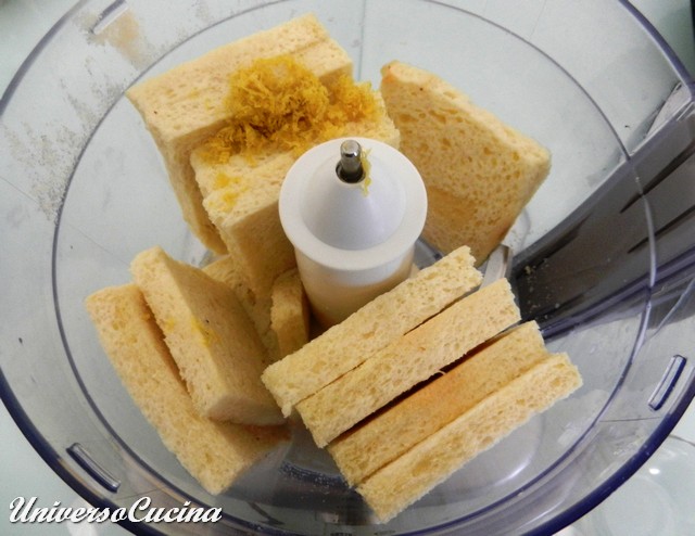 Il pane ammollato nel latte e la scorza del limone frullare